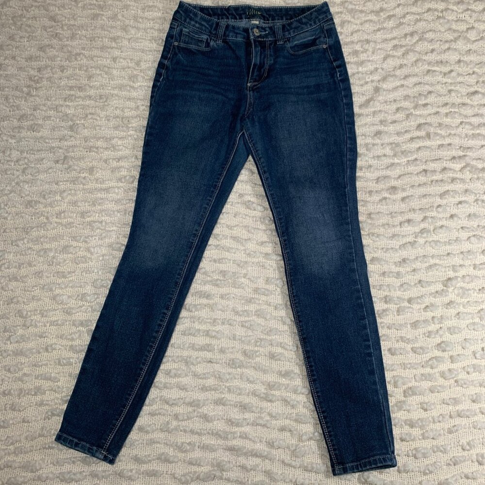 TRUE CRAFT WOMENS SIZE 5 / 6 BLUE JEANS SKINNY CASUAL COASTAL COWGIRL MINIMAL